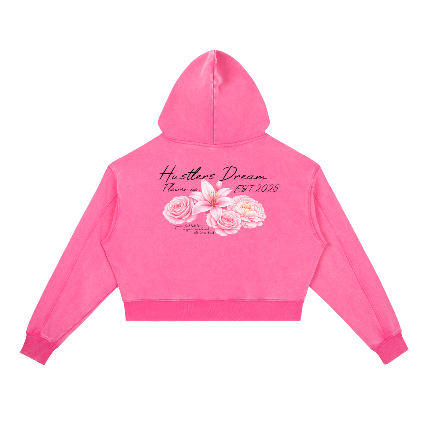 Hustlers Dream flower co Vintage Washed Heavyweight Hoodie